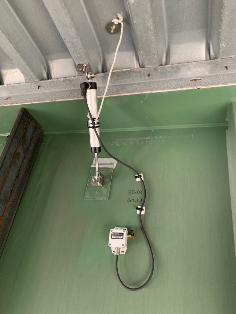 Wireless Displacement sensors for monitoring out of plane bending (inch/mm) on the webs of the girders in the required locations