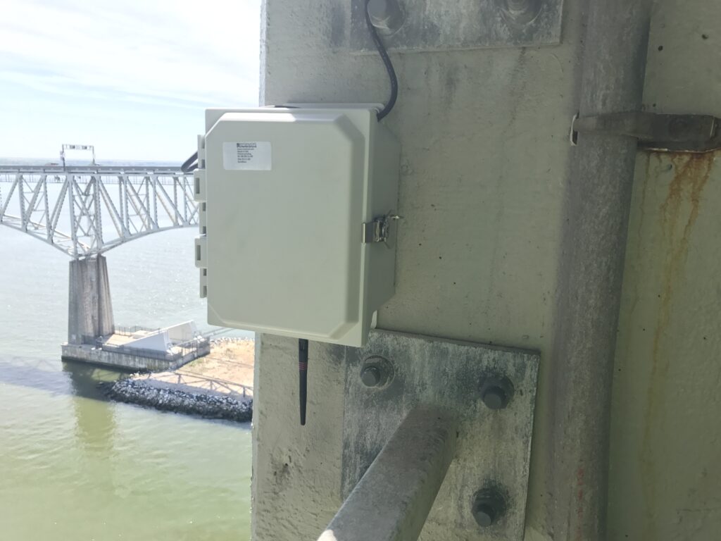 SeniMax (Data Acquisition) on bridge for wireless structural health monitoring