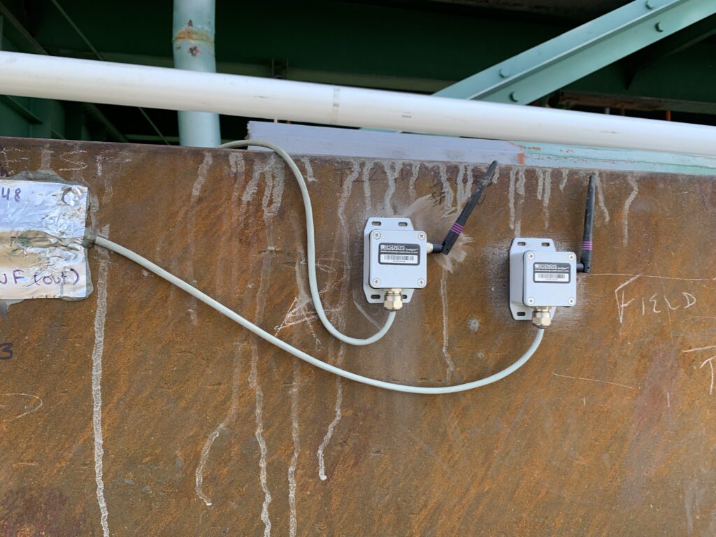 Installed Resensys Wireless Strain Gauge SenSpot Sensors I-40 Bridge Detect Cracks Memphis Interstate 40 Bridge Connecting Arkansas and Tennessee Structural Health Monitoring