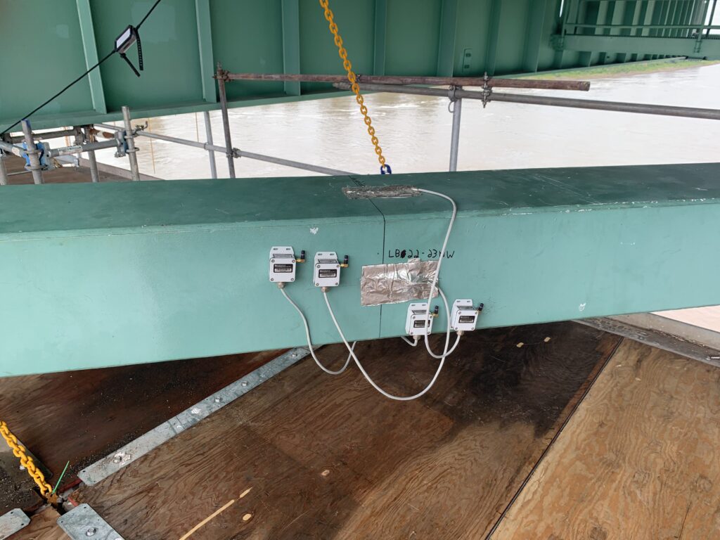 Installed Resensys Wireless Strain Gauge SenSpot Sensors I-40 Bridge Detect Cracks Memphis Interstate 40 Bridge Connecting Arkansas and Tennessee Structural Health Monitoring