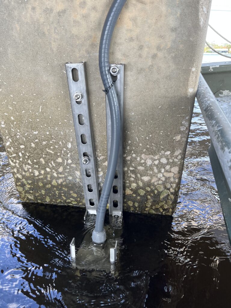 Wireless Sonar Water Depth Meter SenSpot™ Sensors - Remote Bridge scour critical monitoring - Flood Scour monitor , submerged in water 