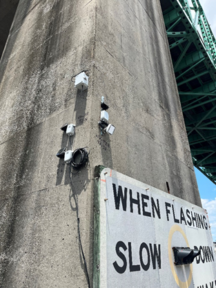 Wireless scour monitoring system at Isaiah D Hart Bridge, Jacksonville