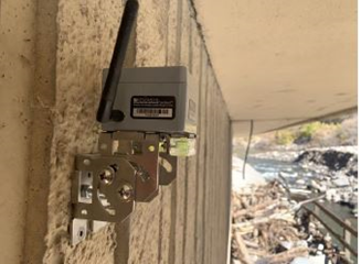 Wireless Tilt meter SenSpot™ at a Retaining Wall
