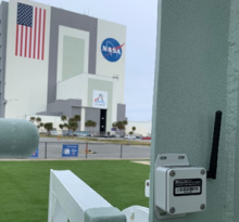 Wireless Tilt meter SenSpot™ sensor at a bridge structure, Kennedy Space Center (NASA), Orlando