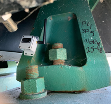 Wireless Tilt Meter SenSpot™ at a rocker bearing of at MD 17 Over CSX Trans., Potomac River