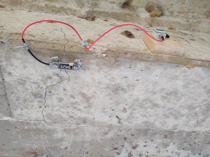 Installed Wireless Strain Gauges SenSpot™ Sensors