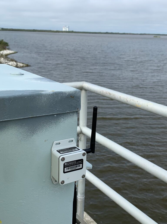 Wireless tilt meter SenSpotTM for Bridge Monitoring at NASA facility in Kennedy Space Center (Orlando, Florida)