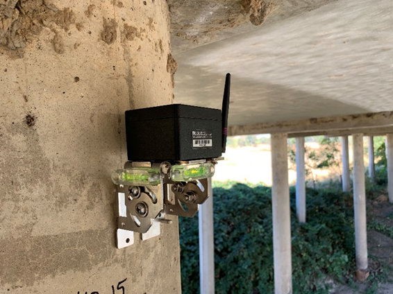 Wireless tilt meter SenSpotTM for Bridge Piers Monitoring