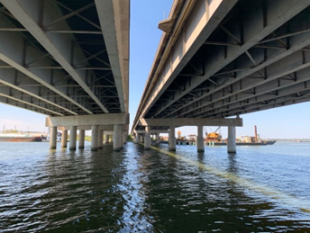 Vessel Collision Monitoring System at San Jacinto River Bridge
