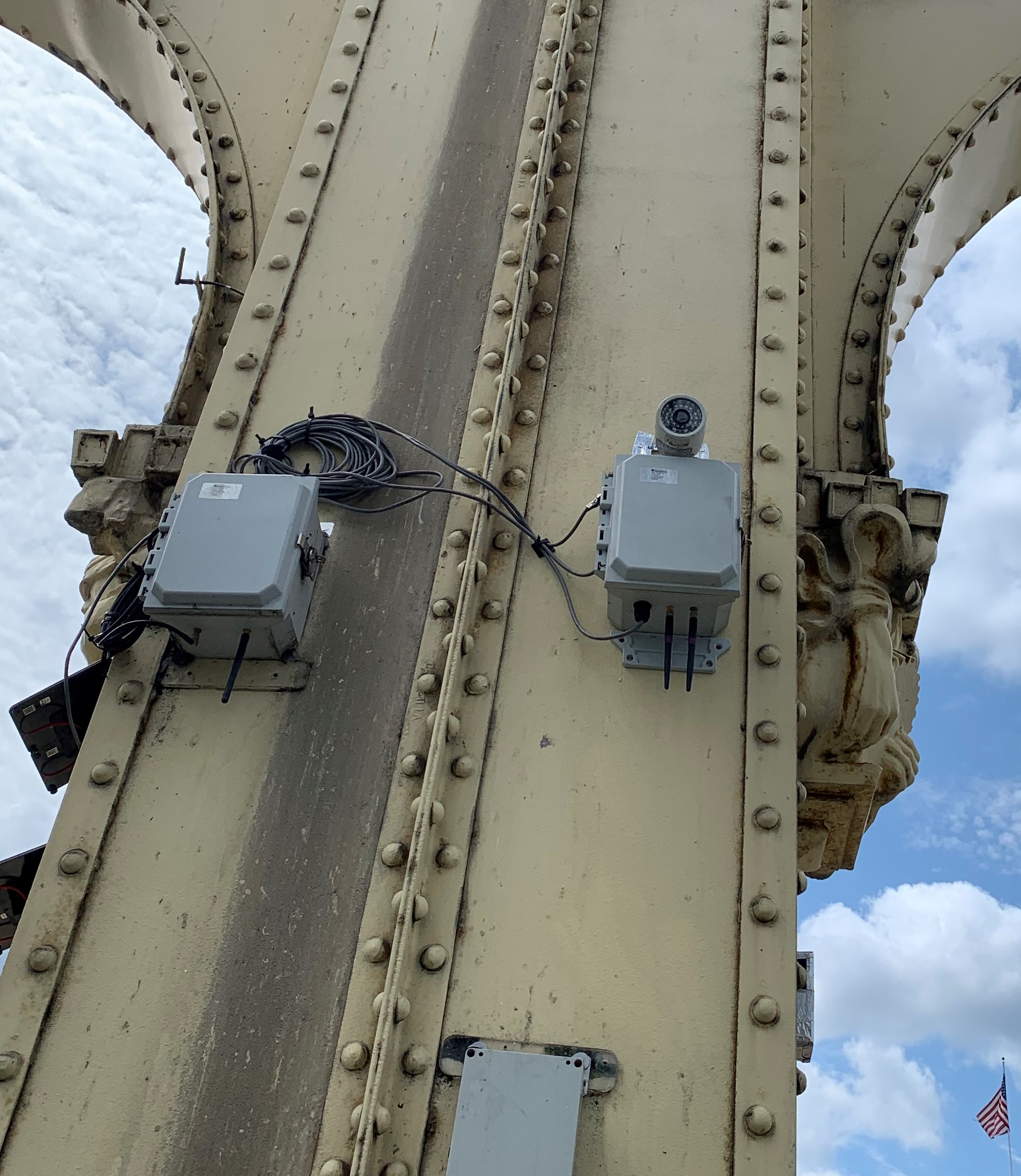 Wireless Solar Powered Camera detect overweigh super load bridge