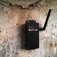 Wireless tilt (inclination) SenSpot sensor to monitor concrete wall deflection with 0.001 degrees accuracy