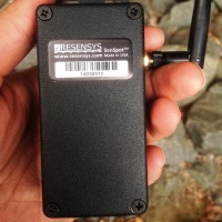 Wireless tilt (inclination) SenSpot sensor to monitor concrete wall deflection with 0.001 degrees accuracy