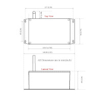Dimensions of Wireless Ultrasonic Level Meter SenSpot™ sensor