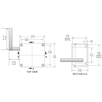 The dimensions of the Tilt/Inclination SenSpot sensor