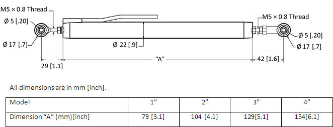 Wireless Different sizes of displacement sensing elements