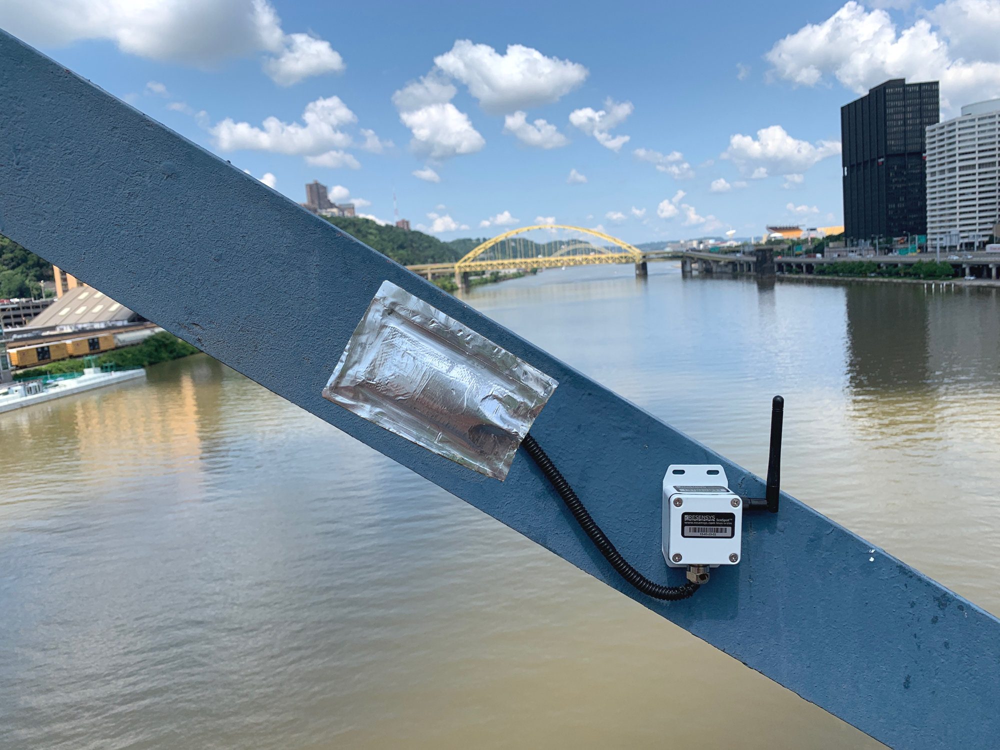 Wireless strain SenSpot™ sensor - detect overweigh super load bridge